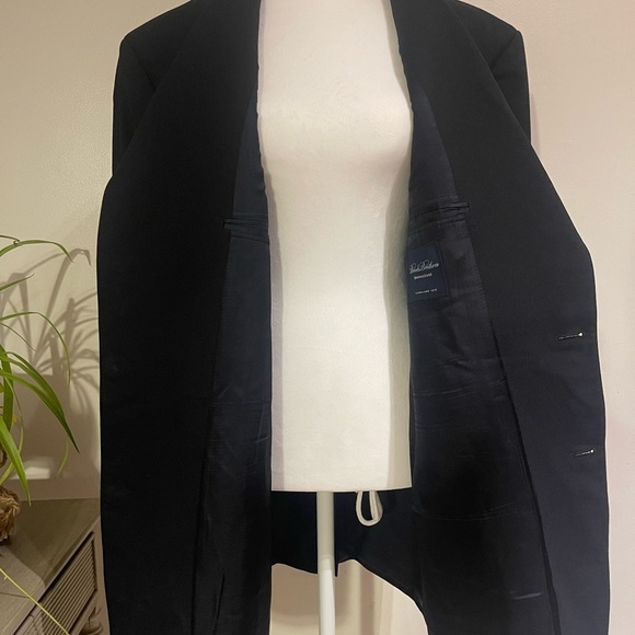 Brooks Brothers Brooks Ease Wool Dark Blue Blazer/Sports Coat Men's 45 Long USA - Picture 2 of 12